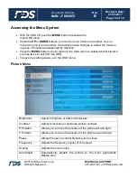 Preview for 12 page of FDS FD090CV Installation And Operation Manual