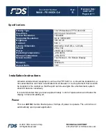 Preview for 4 page of FDS FD102CV-C-4 Installation And Operation Manual