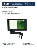 Preview for 1 page of FDS FD102CV-C-7-L Installation And Operation Manual