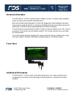 Preview for 3 page of FDS FD102CV-C-7-L Installation And Operation Manual