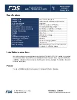 Preview for 4 page of FDS FD102CV-C-7-L Installation And Operation Manual