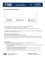 Предварительный просмотр 16 страницы FDS FD215CV-C-5 Installation And Operation Manual