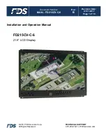 Preview for 1 page of FDS FD215CV-C-6 Installation And Operation Manual