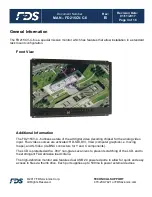 Preview for 3 page of FDS FD215CV-C-6 Installation And Operation Manual