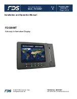 Preview for 1 page of FDS FD50HMT Installation And Operation Manual