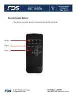 Preview for 9 page of FDS FD70ARM Installation And Operation Manual