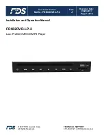 FDS FD932DVD-LP-2 Installation And Operation Manual preview