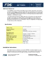 Preview for 5 page of FDS FDPMAID Series Installation And Operation Manual