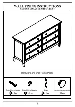 Предварительный просмотр 2 страницы feather & black Verona 6 Drawer Wide Chest Wall Fixing Manual