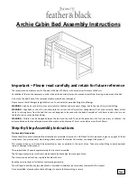 Preview for 1 page of feather&black Archie Cabin Bed Assembly Instructions