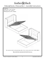 feather&black Dalton&Huxley Ottoman Bed Assembly Instructions Manual preview