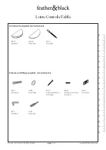 Preview for 3 page of feather&black Loire Console Table Assembly Instructions