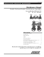 Febco 850 Series Maintenance Manual preview