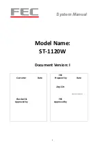 FEC ST-1120W User Manual preview