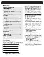 Preview for 2 page of Fedders A6U10W2A Operating Instructions Manual