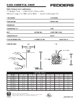 Preview for 1 page of Fedders C18 Datasheet