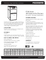 Fedders FV80 Series Specification Sheet preview