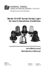Federal Signal Corporation 151XST Series Installation And Maintenance Manual preview