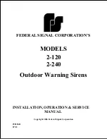 Federal Signal Corporation 2-120 Installation, Operation & Service Manual preview