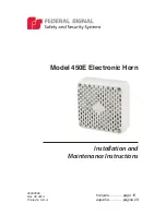 Federal Signal Corporation 450E Installation And Maintenance Instructions Manual предпросмотр