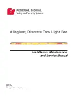 Federal Signal Corporation Allegiant ALGT61 Installation Maintenance And Service Manual preview