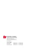 Предварительный просмотр 36 страницы Federal Signal Corporation Allegiant Series Installation Maintenance And Service Manual