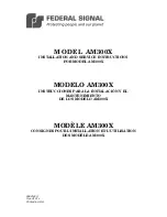 Preview for 1 page of Federal Signal Corporation AM300X Installation And Service Instructions Manual