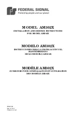 Preview for 1 page of Federal Signal Corporation AM302X Installation And Service Instructions Manual