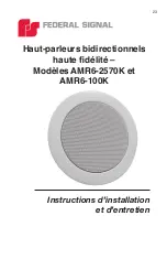 Preview for 27 page of Federal Signal Corporation AMR6-100K Installation And Maintenance Instructions Manual