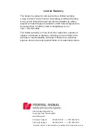 Preview for 2 page of Federal Signal Corporation C Series Description, Specifications, Installation, And Operation Manual