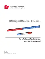 Federal Signal Corporation CN SignalMaster FSJoin Installation Maintenance And Service Manual preview