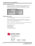 Предварительный просмотр 20 страницы Federal Signal Corporation CN SignalMaster FSJoin Installation Maintenance And Service Manual