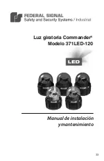 Предварительный просмотр 33 страницы Federal Signal Corporation Commander 371LED-120 Installation And Maintenance Manual