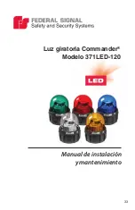 Preview for 33 page of Federal Signal Corporation Commander 371LED-120A Installation And Maintenance Manual