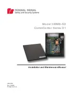 Federal Signal Corporation CommCenter D1 Series Installation And Maintenance Manual preview