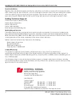 Preview for 4 page of Federal Signal Corporation DFC-WC-FRD21 Manual