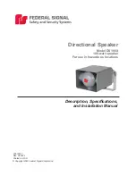 Preview for 1 page of Federal Signal Corporation DS100X Description, Specifications, And Installation Manual