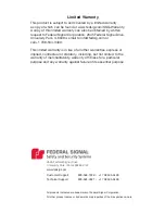 Preview for 2 page of Federal Signal Corporation DSA1X Description, Specifications, And Installation Manual