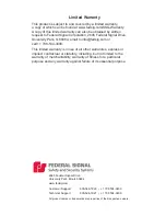 Preview for 2 page of Federal Signal Corporation DSA2 Description, Specifications, And Installation Manual