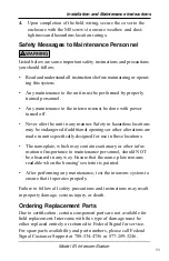 Предварительный просмотр 11 страницы Federal Signal Corporation E1 Installation And Maintenance Instructions Manual