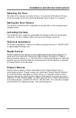 Предварительный просмотр 7 страницы Federal Signal Corporation eHorn-HV Installation And Service Instructions Manual