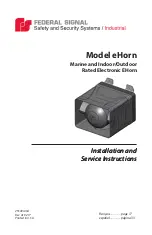 Preview for 1 page of Federal Signal Corporation eHorn Installation And Service Instructions Manual