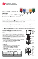 Preview for 1 page of Federal Signal Corporation Electraray 225XL Installation And Maintenance Instructions Manual