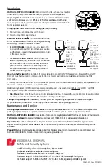 Preview for 2 page of Federal Signal Corporation Electraray 225XL Installation And Maintenance Instructions Manual