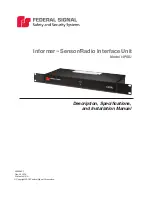 Federal Signal Corporation I-IPSIU Installation Manual preview