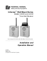 Federal Signal Corporation Informer I-HIOW Installation And Operation Manual preview