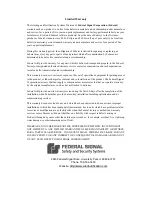 Preview for 2 page of Federal Signal Corporation Informer I-HIOW Installation And Operation Manual