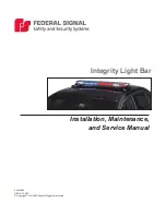 Federal Signal Corporation Integrity Series Installation Maintenance And Service Manual preview