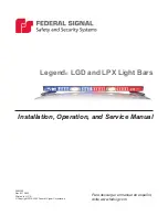 Preview for 1 page of Federal Signal Corporation Legend LGD Installation, Operation And Service Manual