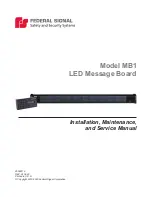 Federal Signal Corporation MB1 Installation Maintenance And Service Manual preview